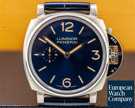 Panerai Luminor Due 3 Days Titanio Pam 728 Blue Dial 